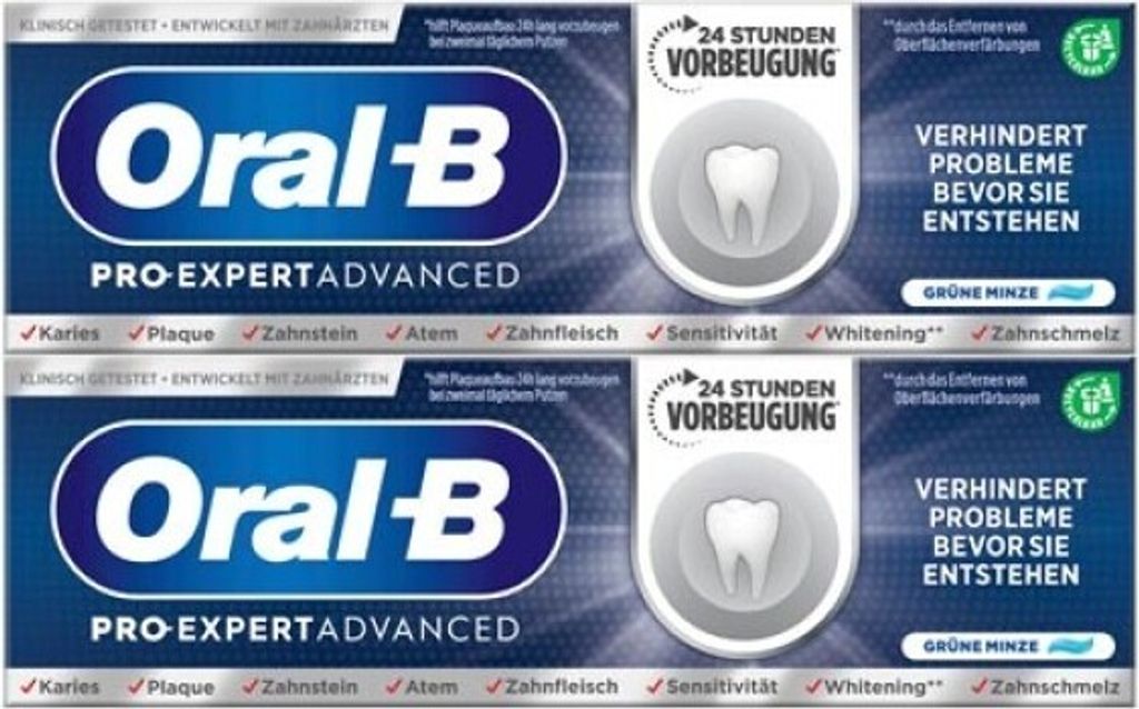 Oral-B Pro-Expert Advanced Zahncreme 2x75 ml Zahnpasta