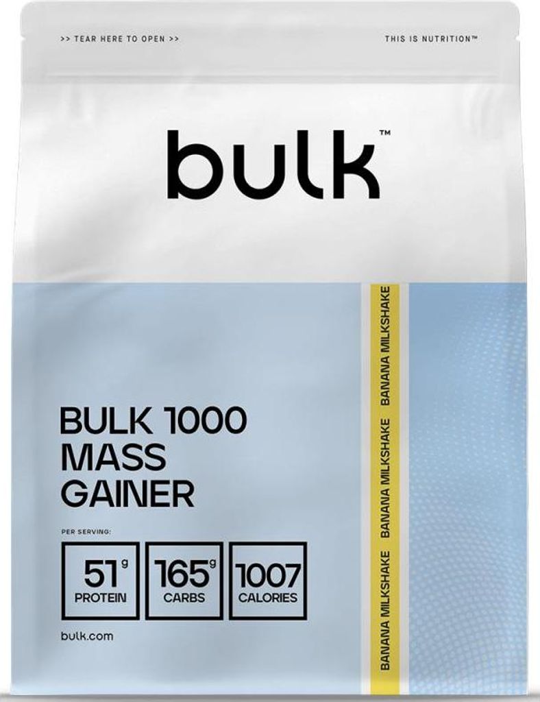 Bulk Bulk 1000 Mass Gainer (4050g) Banana Milkshake - Produktbild 