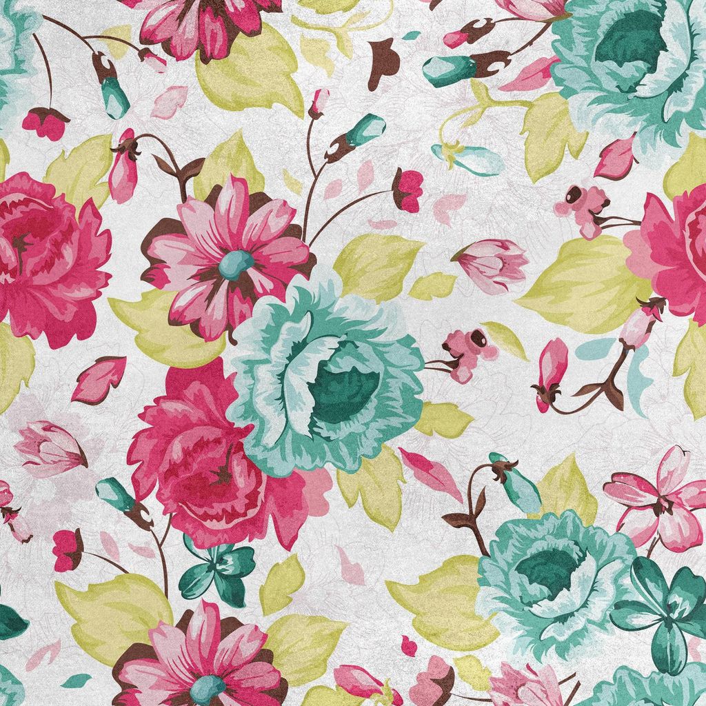 Royal Samt Stoff Polyester Zum Nähen - Motiv gemalte Blumen 3