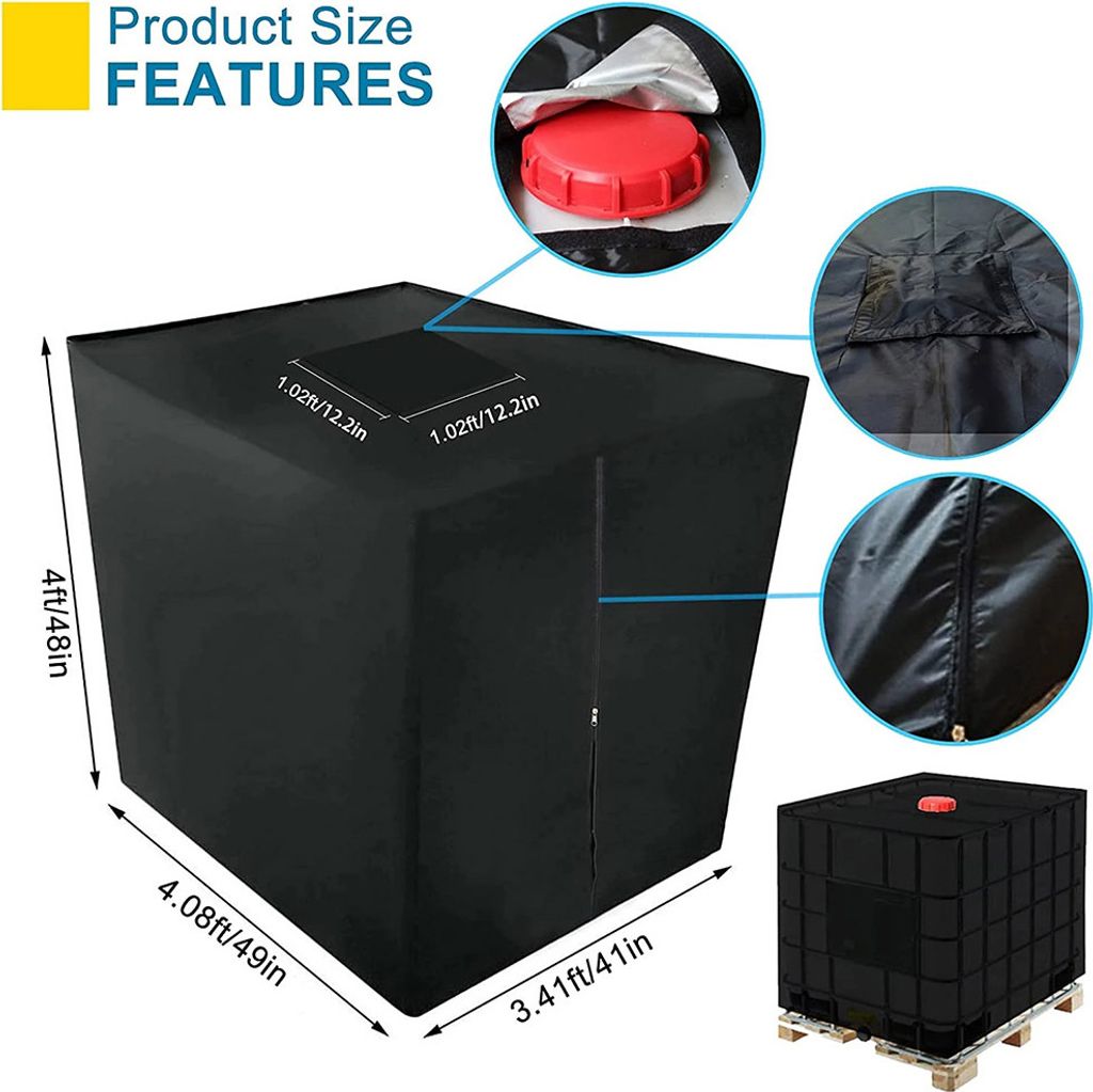1Stk. IBC Container Wassertank Abdeckplane Schutzhaube Produktbild 9