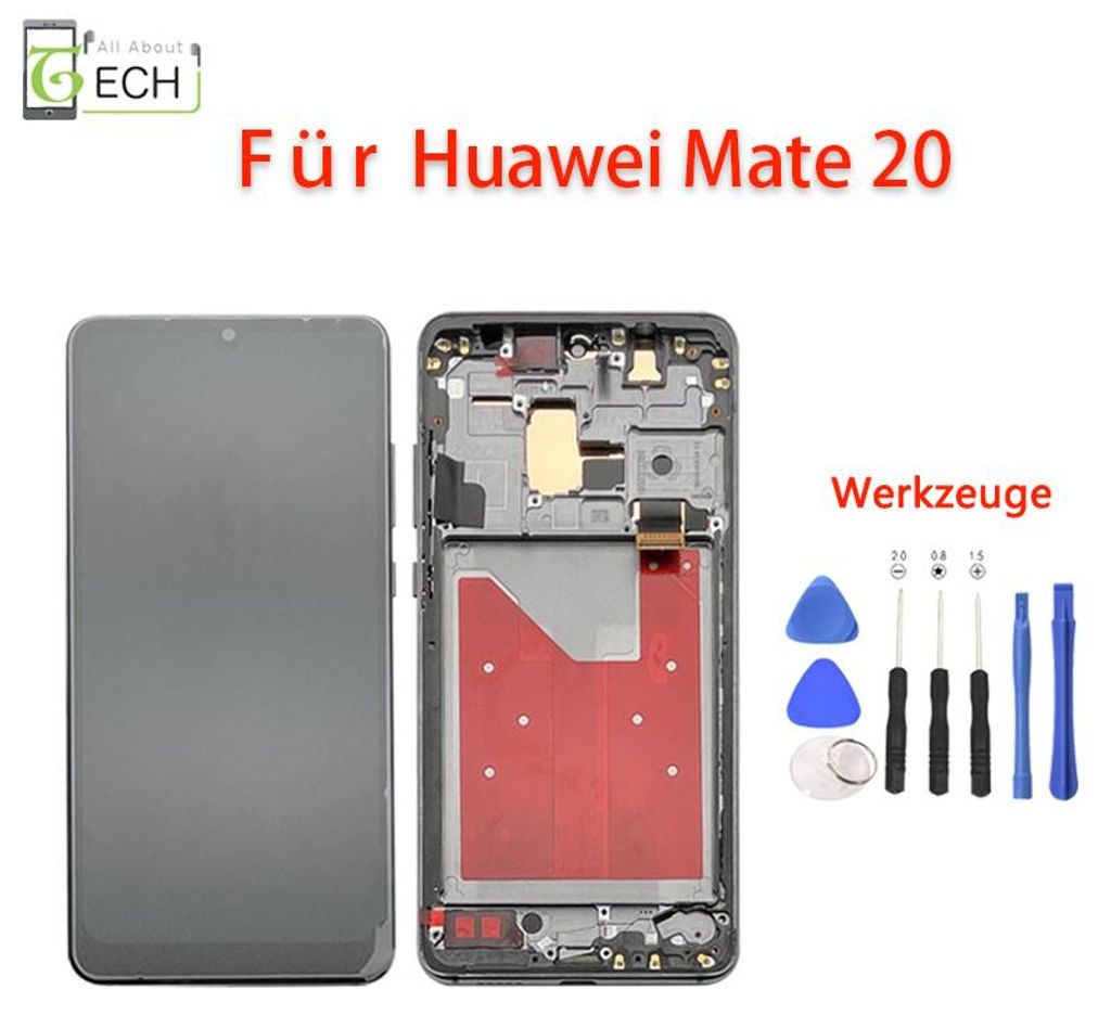 Für Huawei Mate 20 LCD Display mit Rahmen Touch Screen Produktbild 
