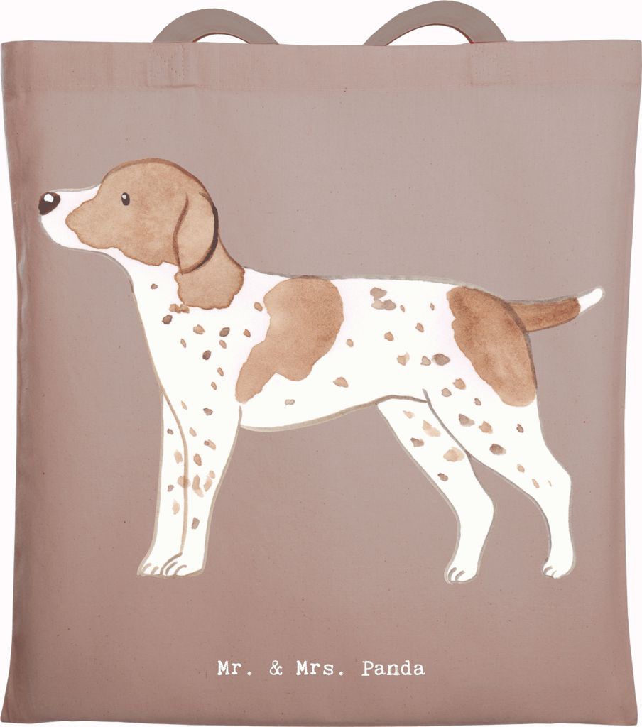 Mr. & Mrs. Panda Shopping Tasche Pointer Lebensretter - Braun Pastell - Geschenk, Tote Bag, English, Schultasche, Jutebeutel, Beutel, Laptoptasche