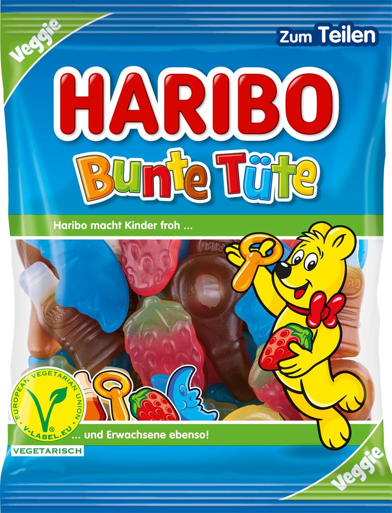 Haribo Farebné vrecúško ovocných žuvačiek s príchuťou koly Obrázok produktu 