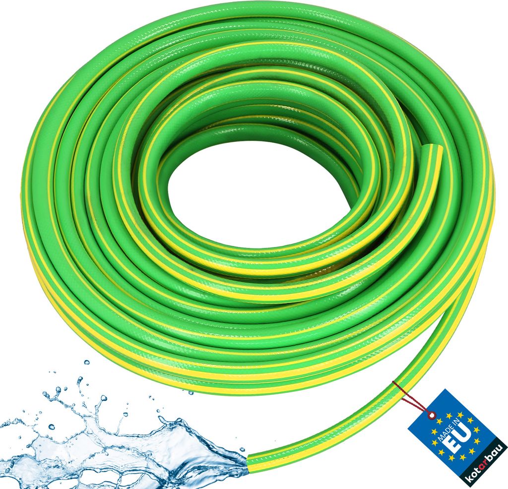 KOTARBAU Gartenschlauch 3/4" 20m 4-lagig Grün-Gelb Professionell zum Gießen von Pflanzen
