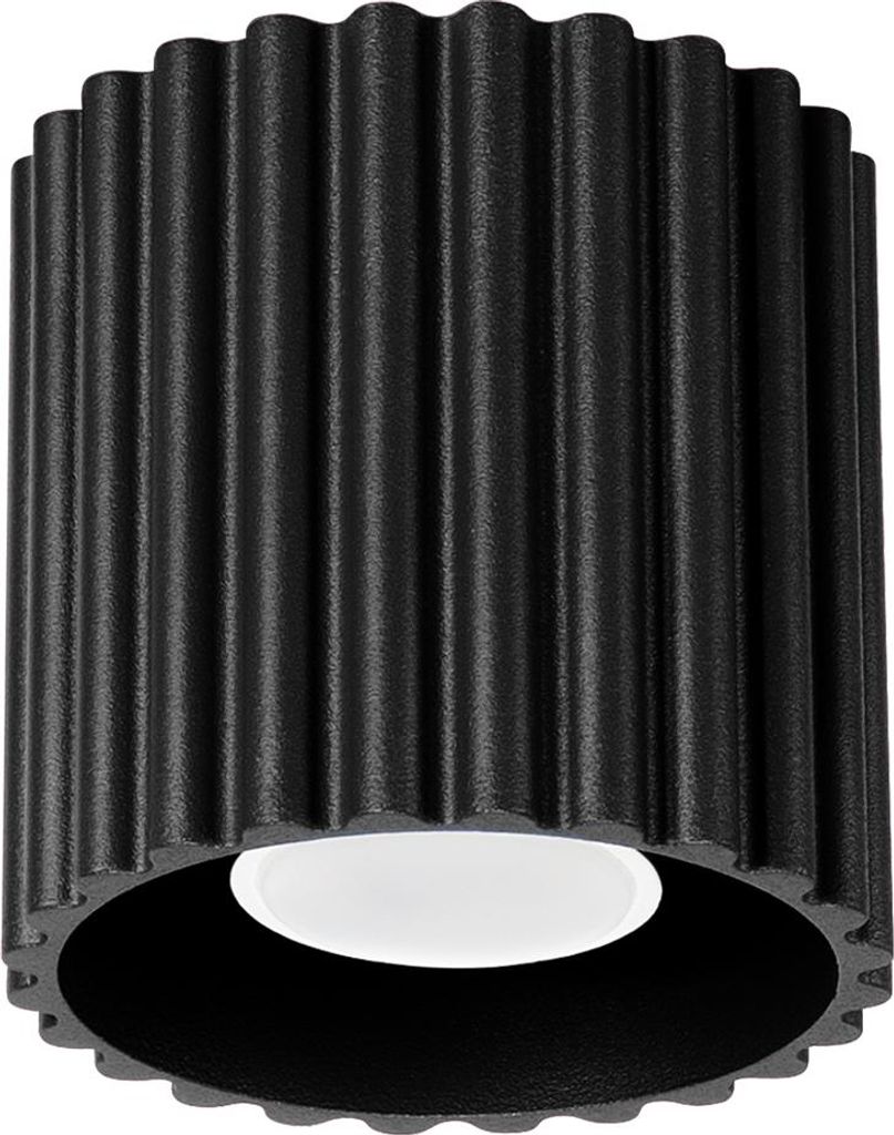 Plafond AURA 1 schwarz GU10 1xGU10 10W Aluminium 10x10x10cm Sollux Lighting