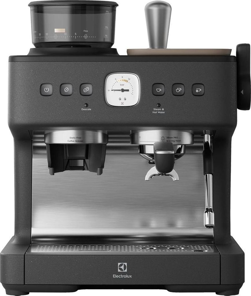 Electrolux 800 Series E8EC1-8BP Siebträgermaschine mit Mahlwerk - Schwarz