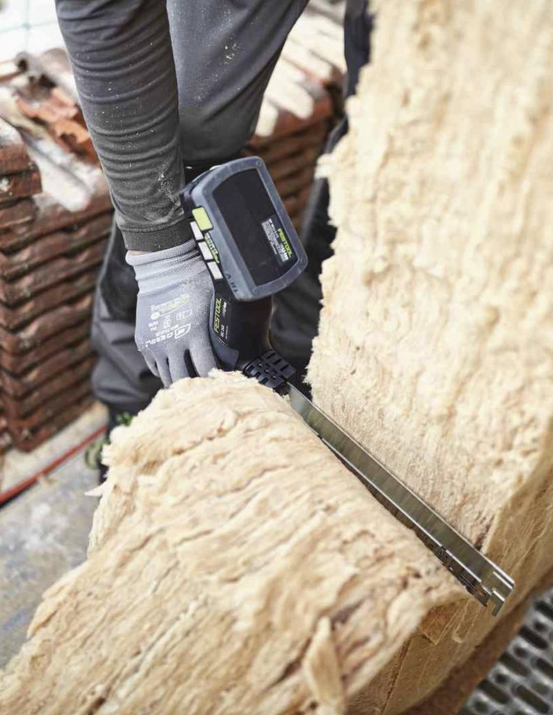 Sega A Batteria Festool ISC 240 EB – Taglio Materiali Isolanti, Senza Fili, Per Cartongesso E Isolamento, Preciso E Potente, Per Cantiere E Fai-da-te