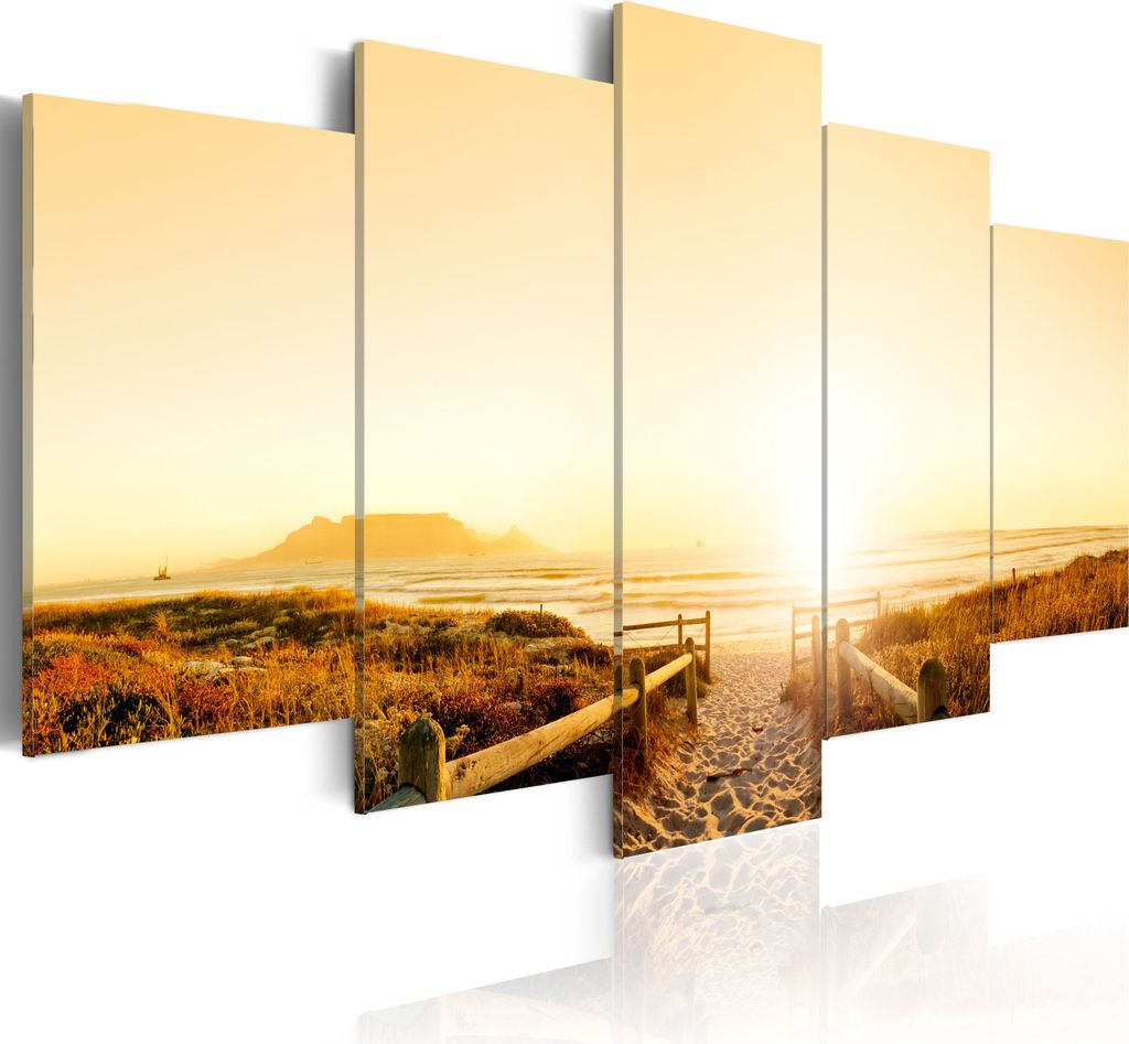 Leinwandbilder 200x100 cm 030212- 13 Vlies Leinwandbild 5 tlg Kunstdruck modern Wandbilder XXL Wanddekoration Design Wand Bild NATUR