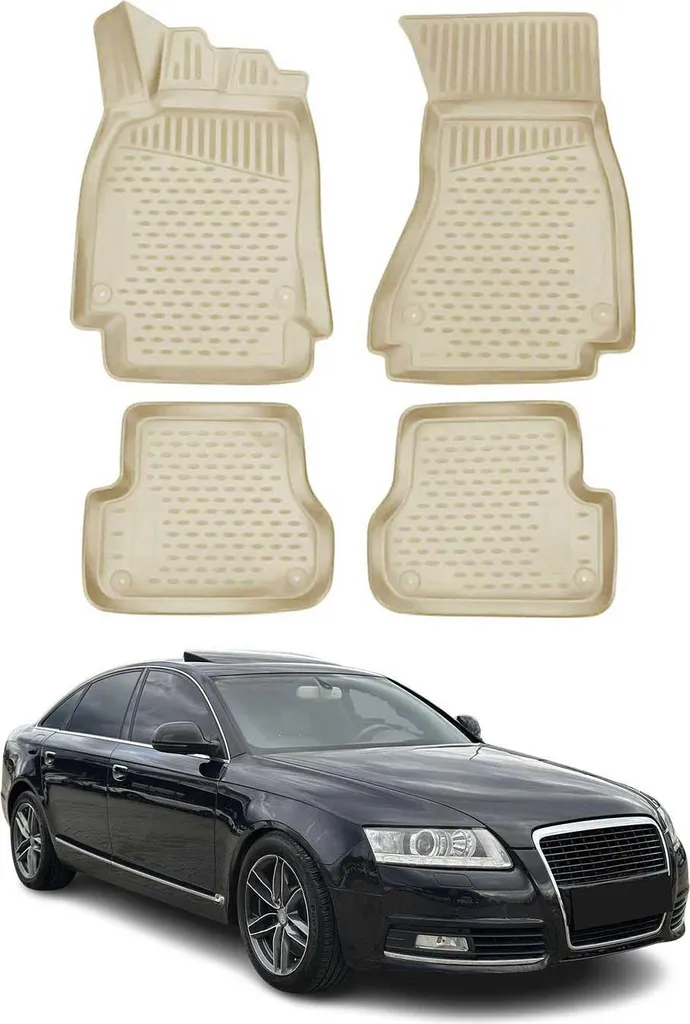 Tappetini Audi A6 2008-2011 Beige TPE: Protezione Su Misura per Allroad