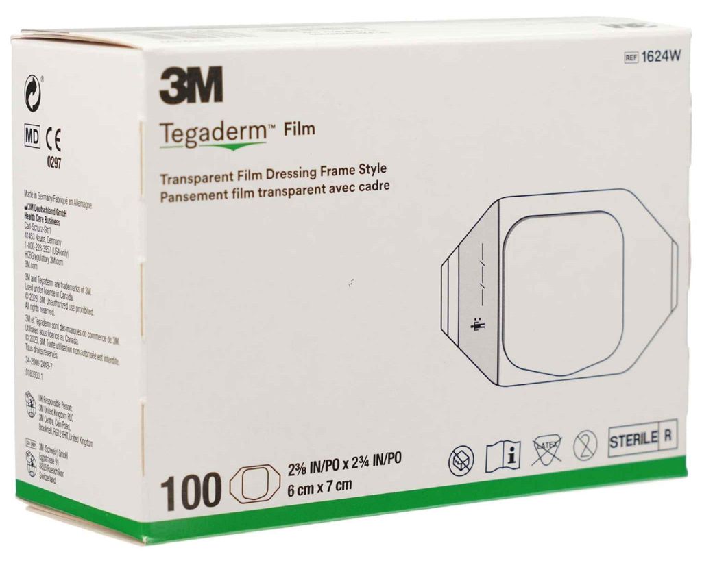 Tegaderm 3M, filmpleister, 6,0 cm x 7,0 cm, 100 stuks, voor Productafbeelding 