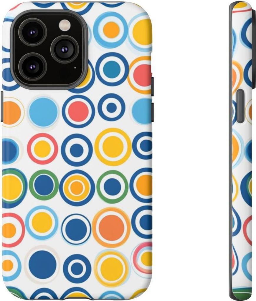 Buntes Kreismuster – Hülle Kompatibel mit iPhone 14 Pro Max