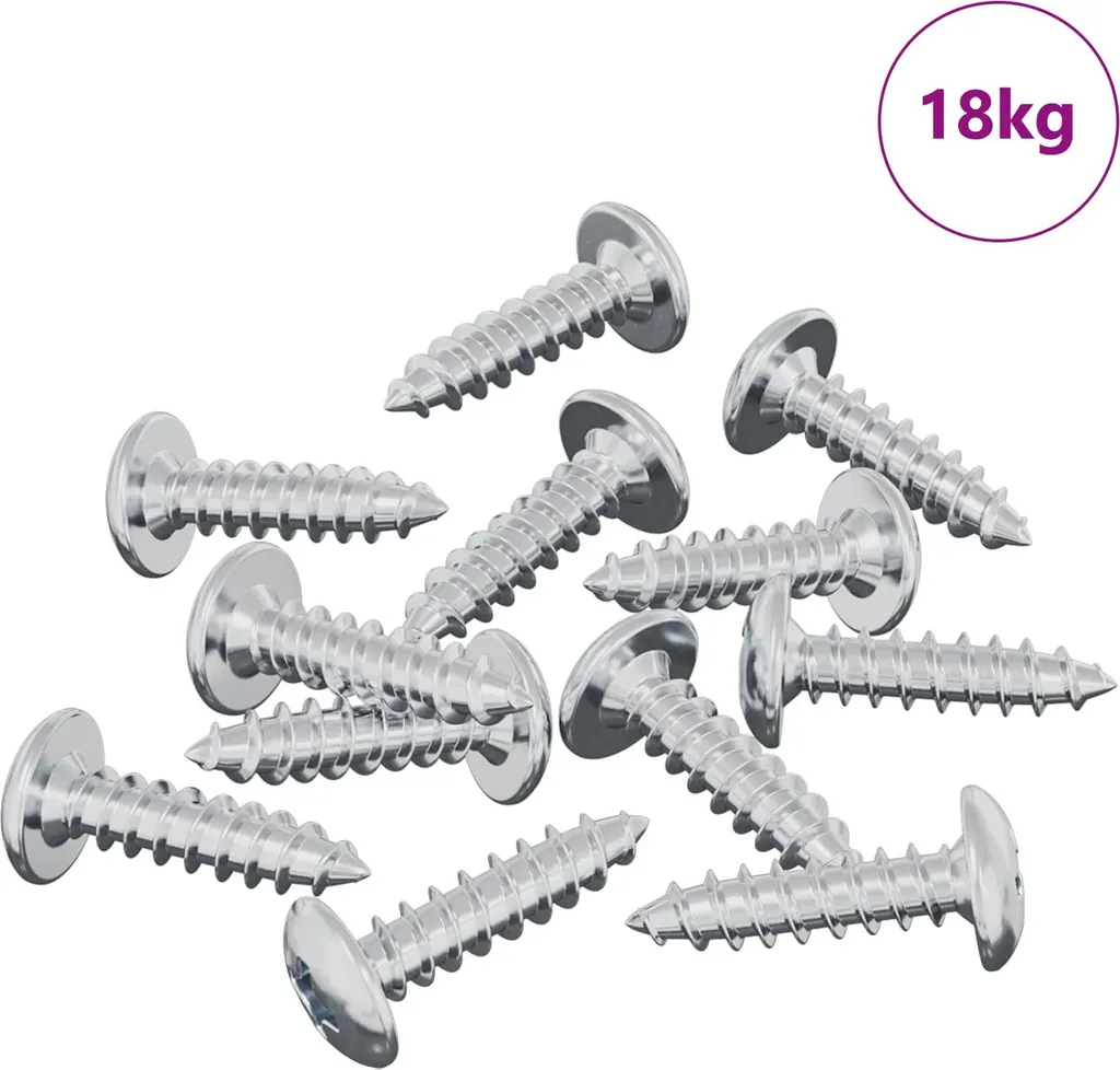 Vis en Acier Argenté M4 x 16 mm Haute Résistance vidaXL 13636 pièces