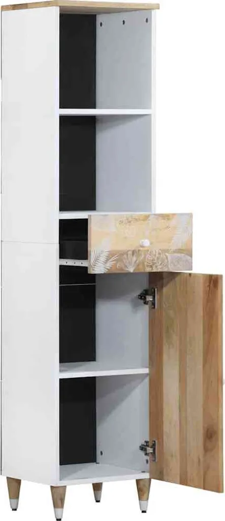 Colonna Bagno Industrial Legno Mango 160cm | Arredo Moderno vidaXL