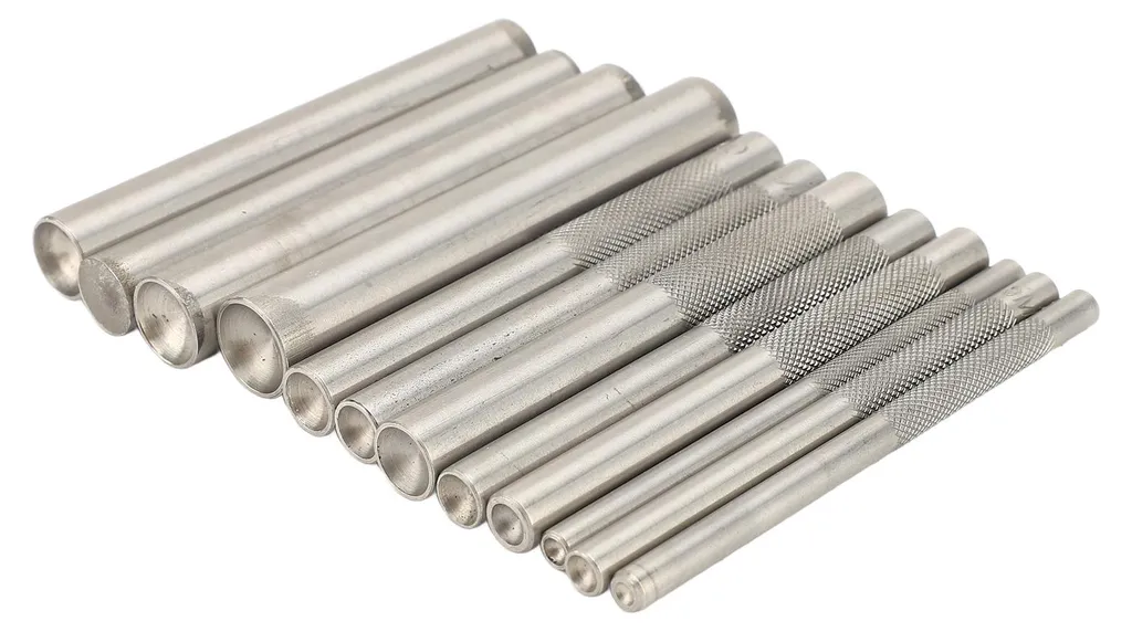 Kit de 12 outils à riveter en acier pour cuir et métal, 3mm à 15mm