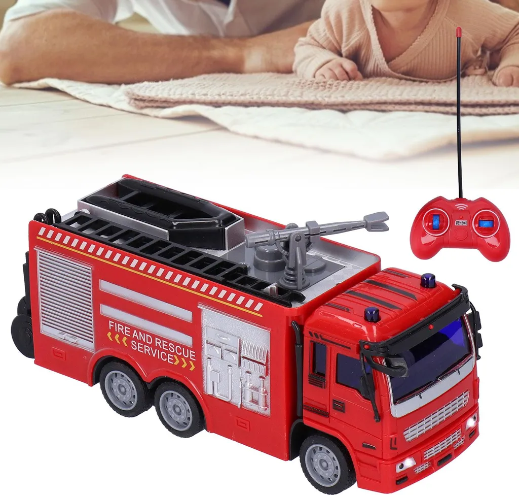 Camion de pompier avec effets sonores et télécommande sans fil 1:30 - 2