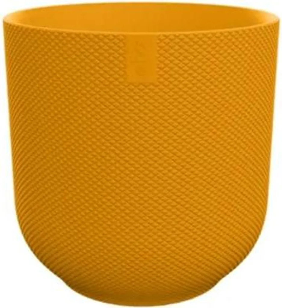 Bac à plantes intérieur et extérieur Jazz jaune ambré Ø 23 cm robuste
