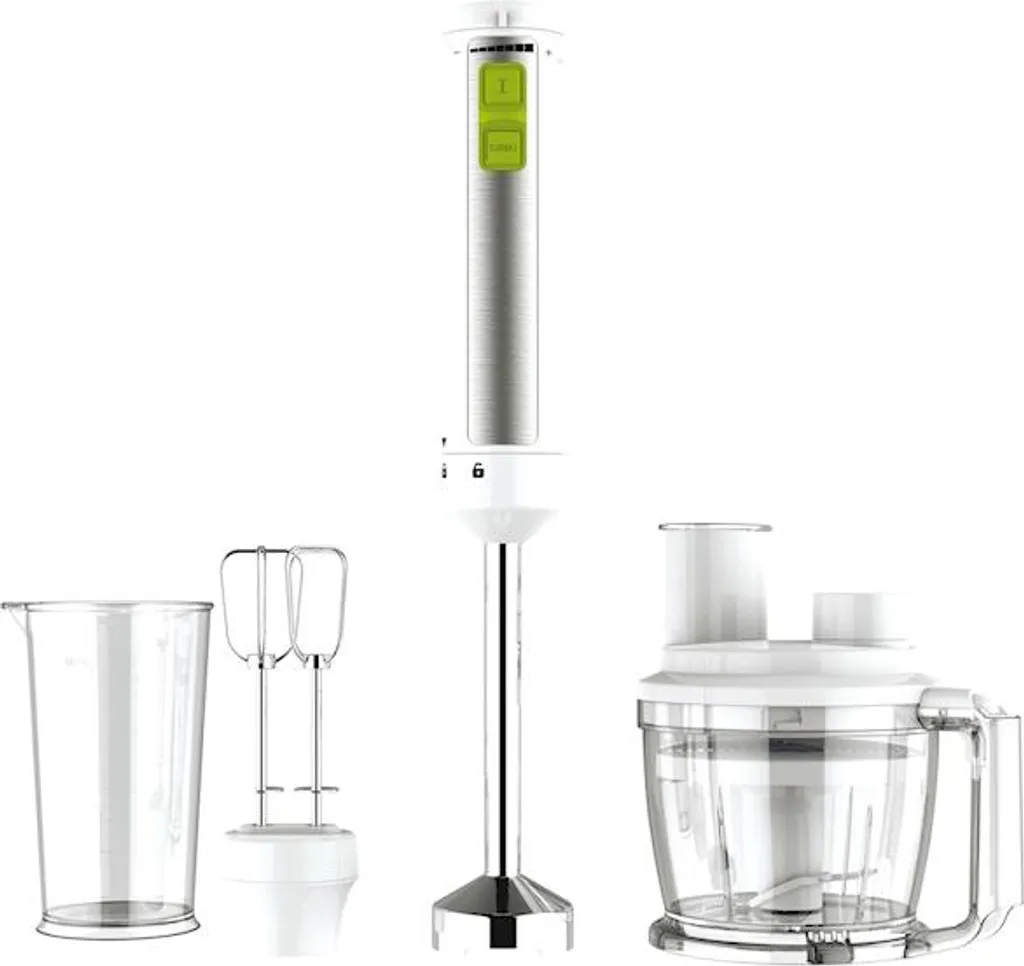Mélangeur plongeant 800W en inox pour potages et smoothies onctueux Pro