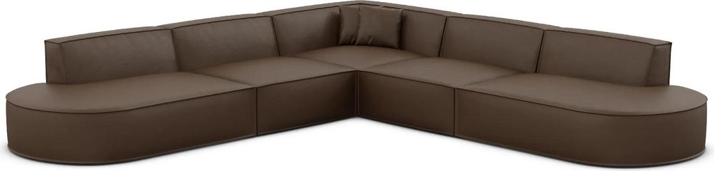 Kunstleder Ecksofa Brevia Dunkelbraun