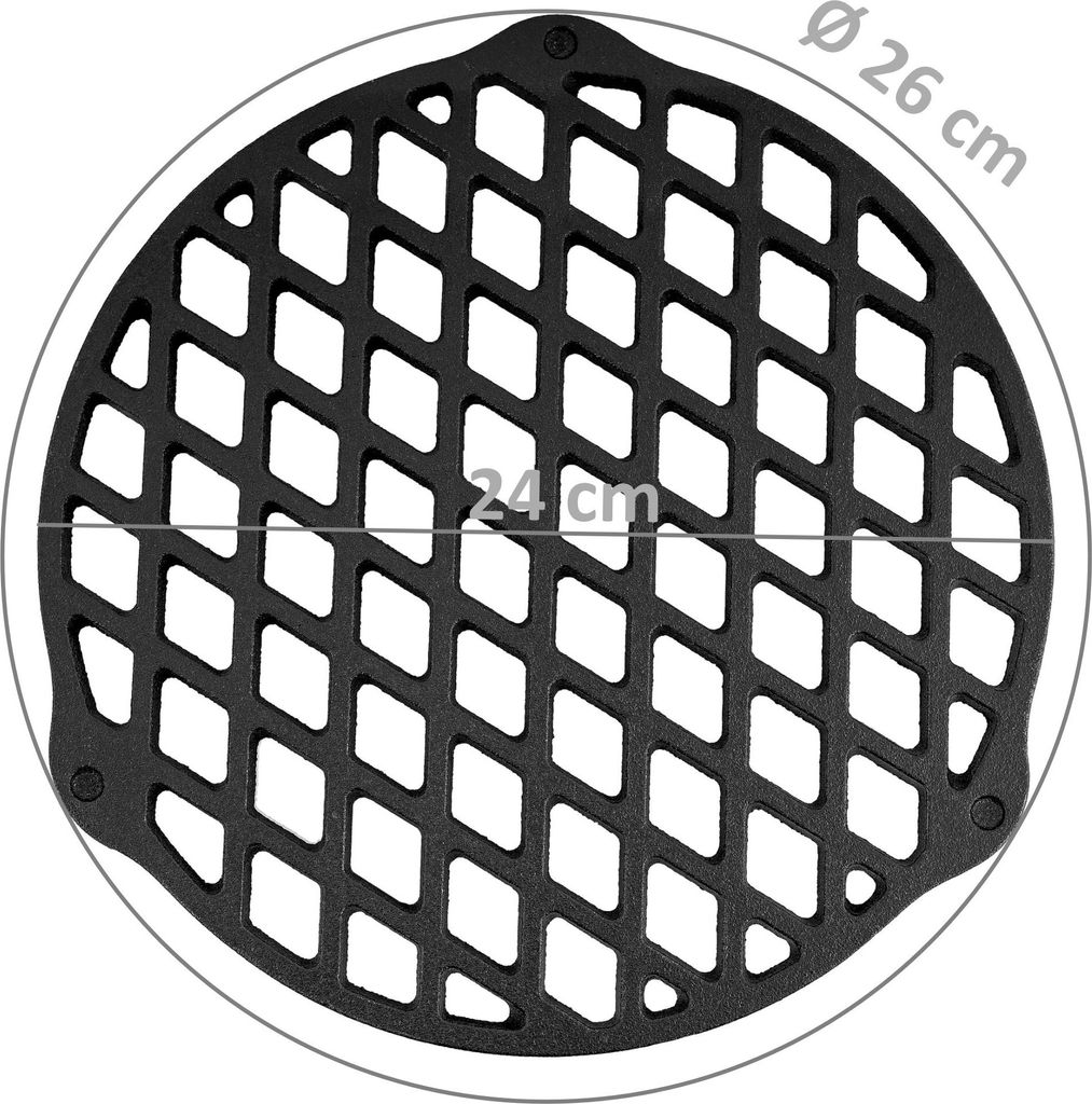BBQ-Toro  Gusseisen  Stapelrost Ø 26 cm,  Einsatz für 6 QT Produktbild 2