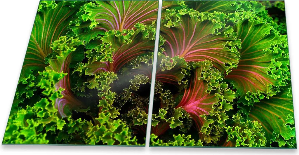 Coprifornelli in Vetro 2 Pezzi 2x40x52 Verde Naturale - Protezione Cucina