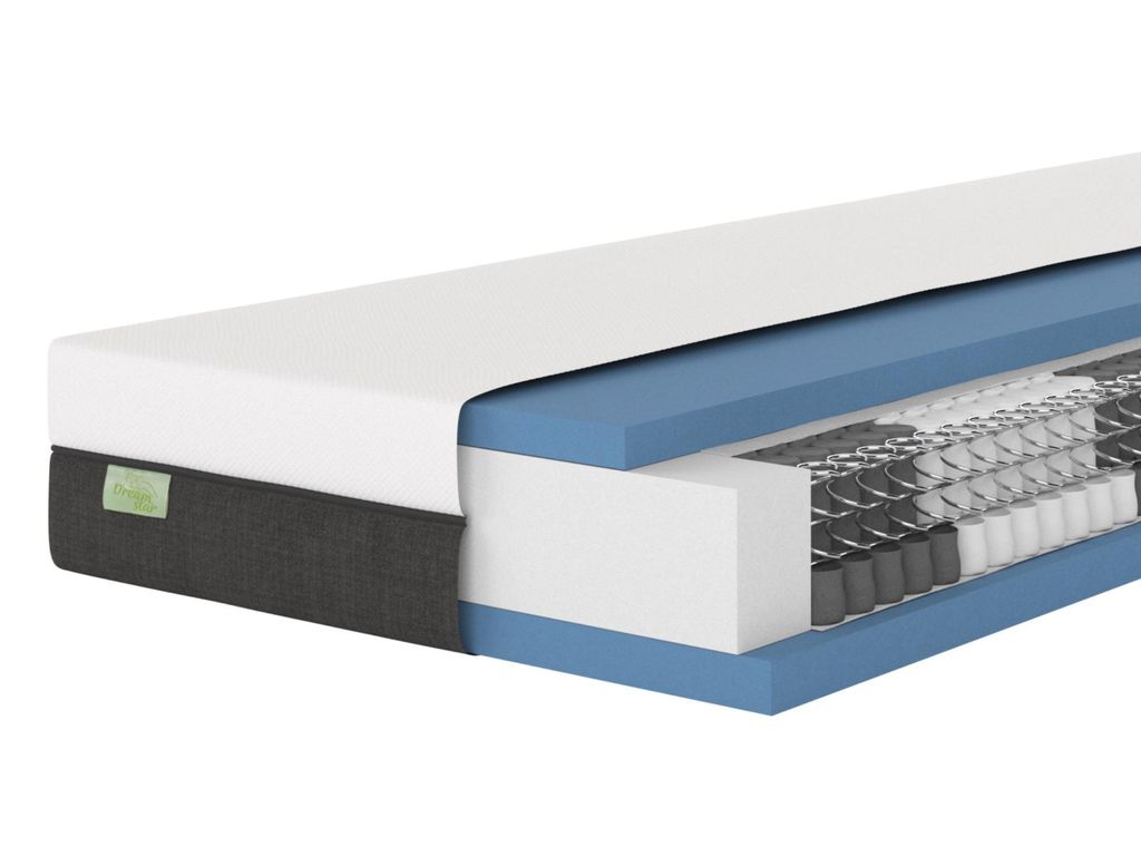 Premium 7-Zonen Taschenfederkern Matratze | H4 | 80 x 200 cm | produziert in Deutschland | 22cm | DREAMSTAR Premium