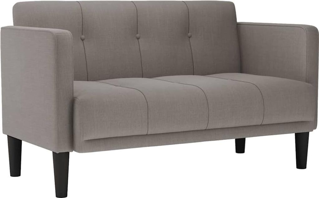vidaXL Zweisitzer-Sofa Taupe 111 cm Stoff Produktbild 