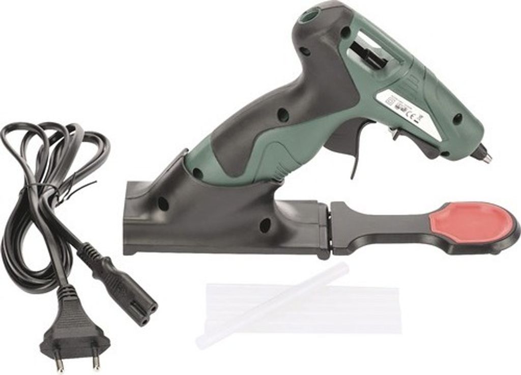 Heißklebepistole Mini 12 W kabellos mit Ladestation grün Produktbild 