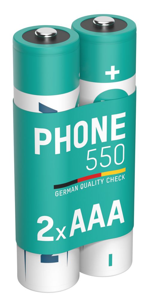 ANSMANN Telefon Akku AAA 550mAh 1,2V, 2 Stück, DECT