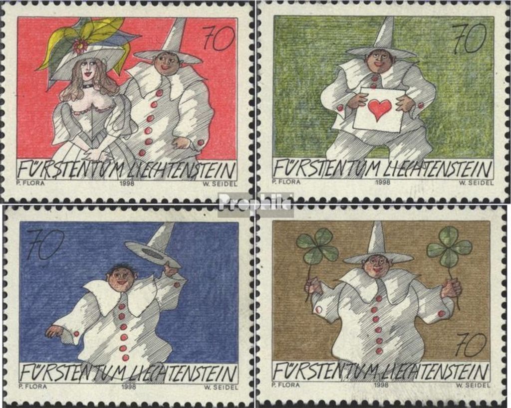 Briefmarken Liechtenstein 1998 Mi 1173-1176 (kompl.Ausg.) gestempelt Spaß am Brief