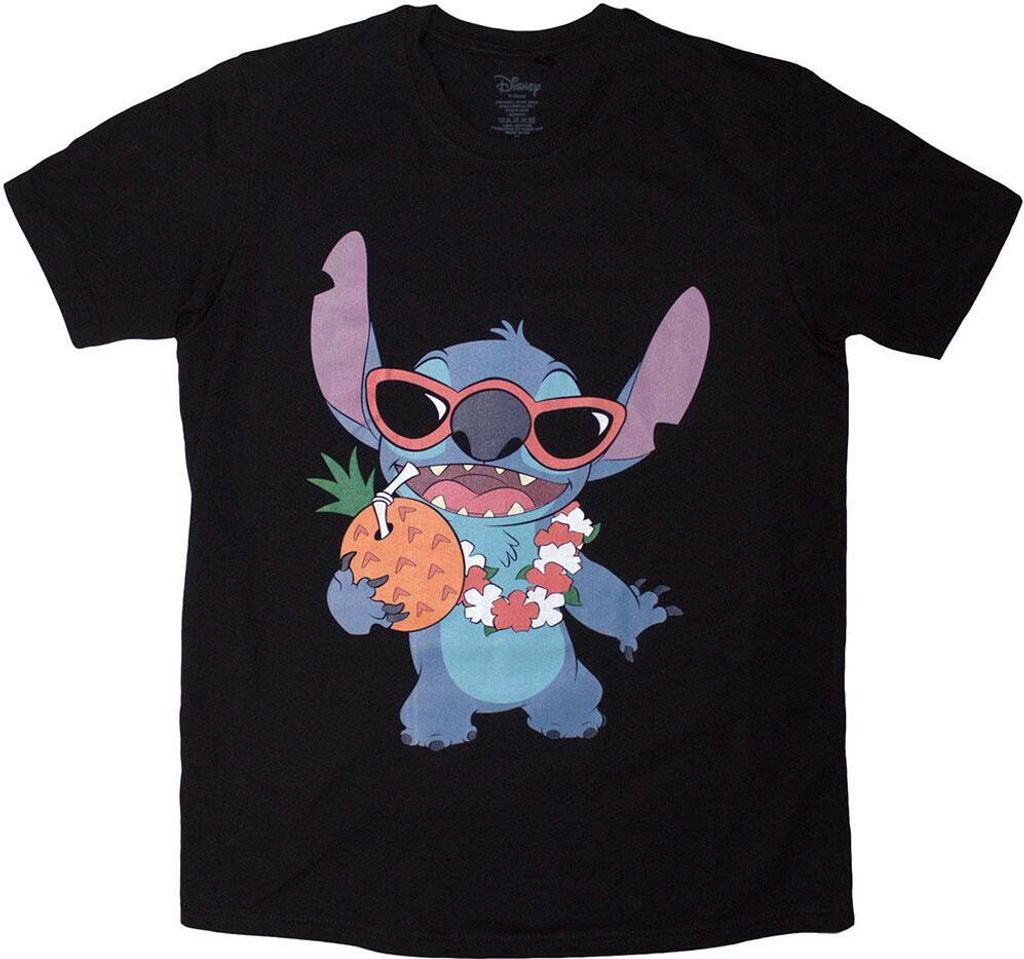 Lilo & Stitch - T-Shirt für Herren/Damen Uni RO13805 (M) (Schwarz)