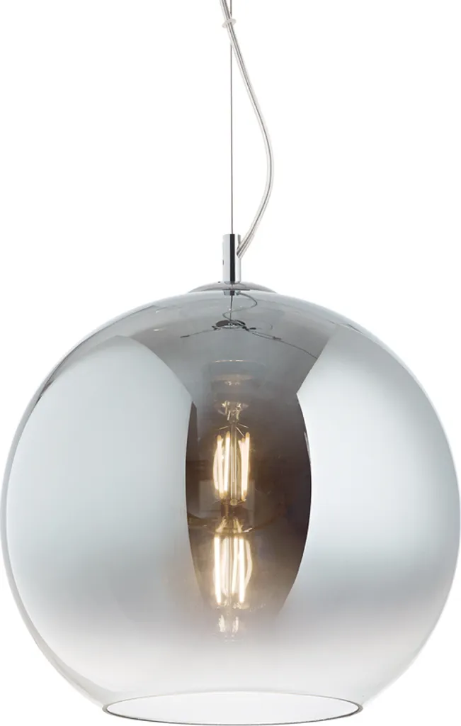 Plafonnier Suspension Design en Chrome Argenté 40cm - Lustre Moderne