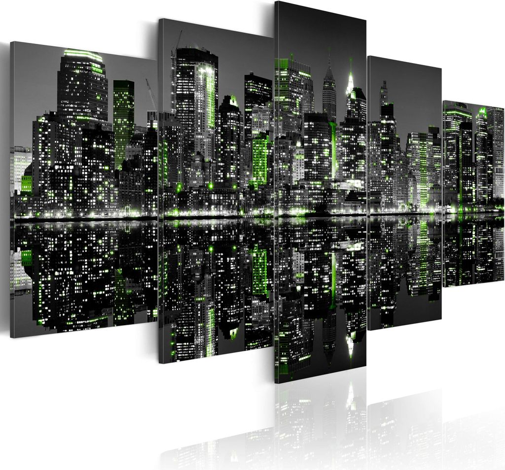 Modernes Wandbild 030111- 36 (100x50) - 5 Teilig Bilder Fotografie auf Vlies Leinwand Foto Bild Dekoration Wand Bilder Kunstdruck New York