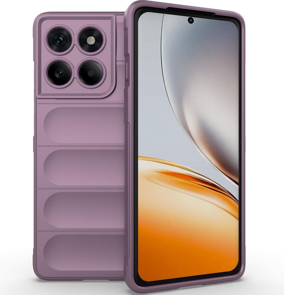 Handyhülle für Motorola Edge 60 Pro Weich TPU Silikon Stossfest Anti-rutsch Hülle Lila