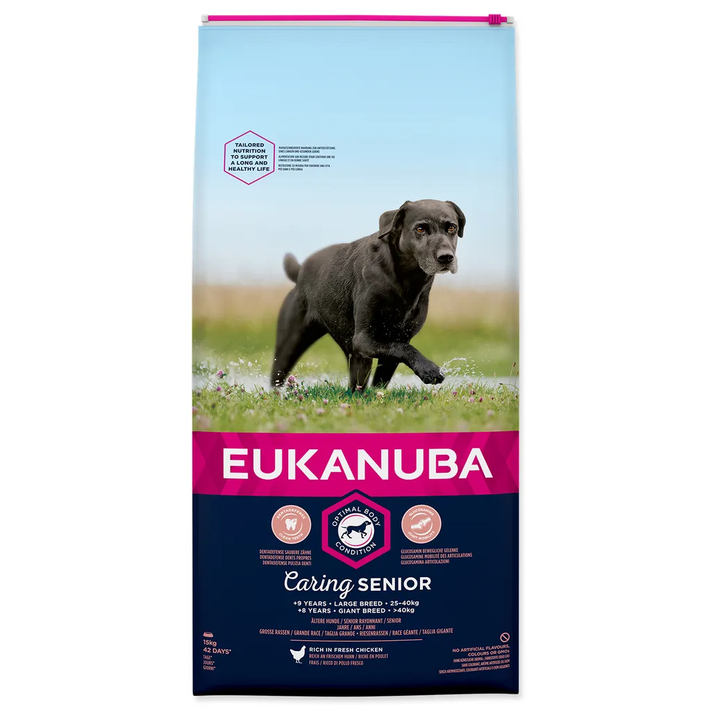 Eukanuba Senior 15kg Pollo | Per Cani Grandi che non mollano mai