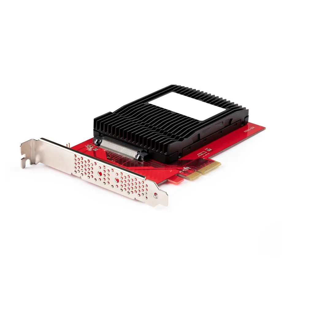 StarTech.com Scheda adattatore da U.3 a PCIe, adattatore PCIe 4.0 x4 per SSD U.3 NVMe da 2,5", scheda aggiuntiva PCI Express SFF-TA-1001 per desktop/server, conforme a TAA - Indipendente dal Sistema Operativo - 6