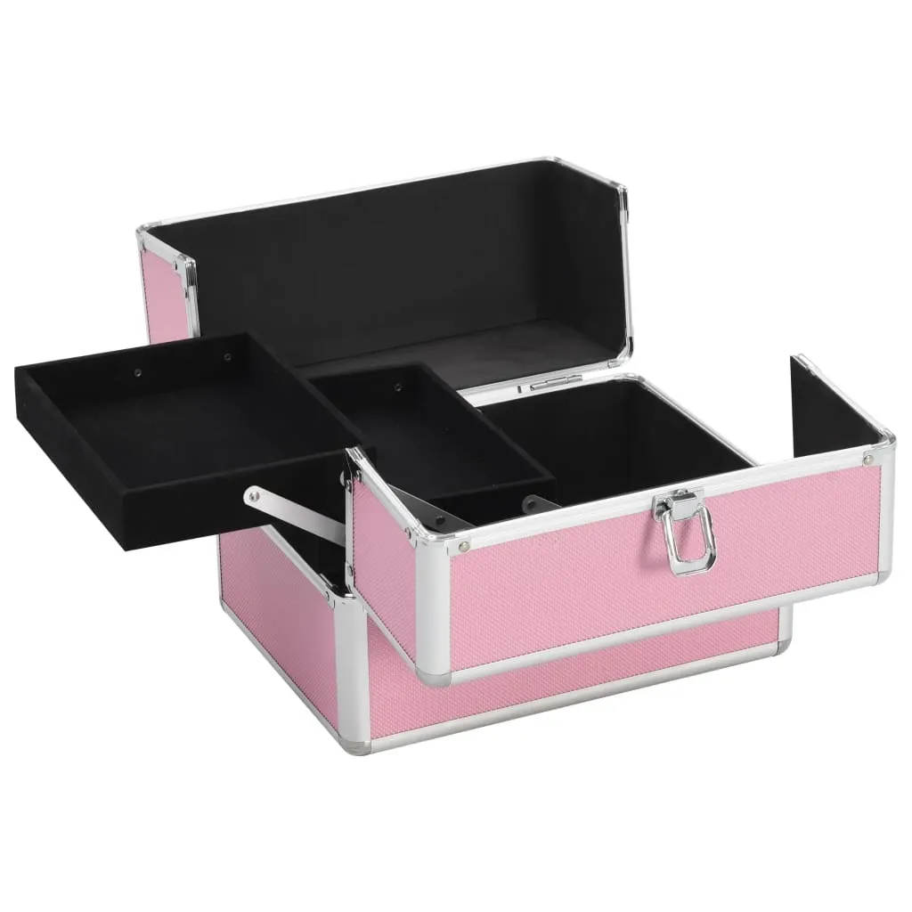 Mallette de maquillage vidaXL rose : fini le désordre avec l'aluminium