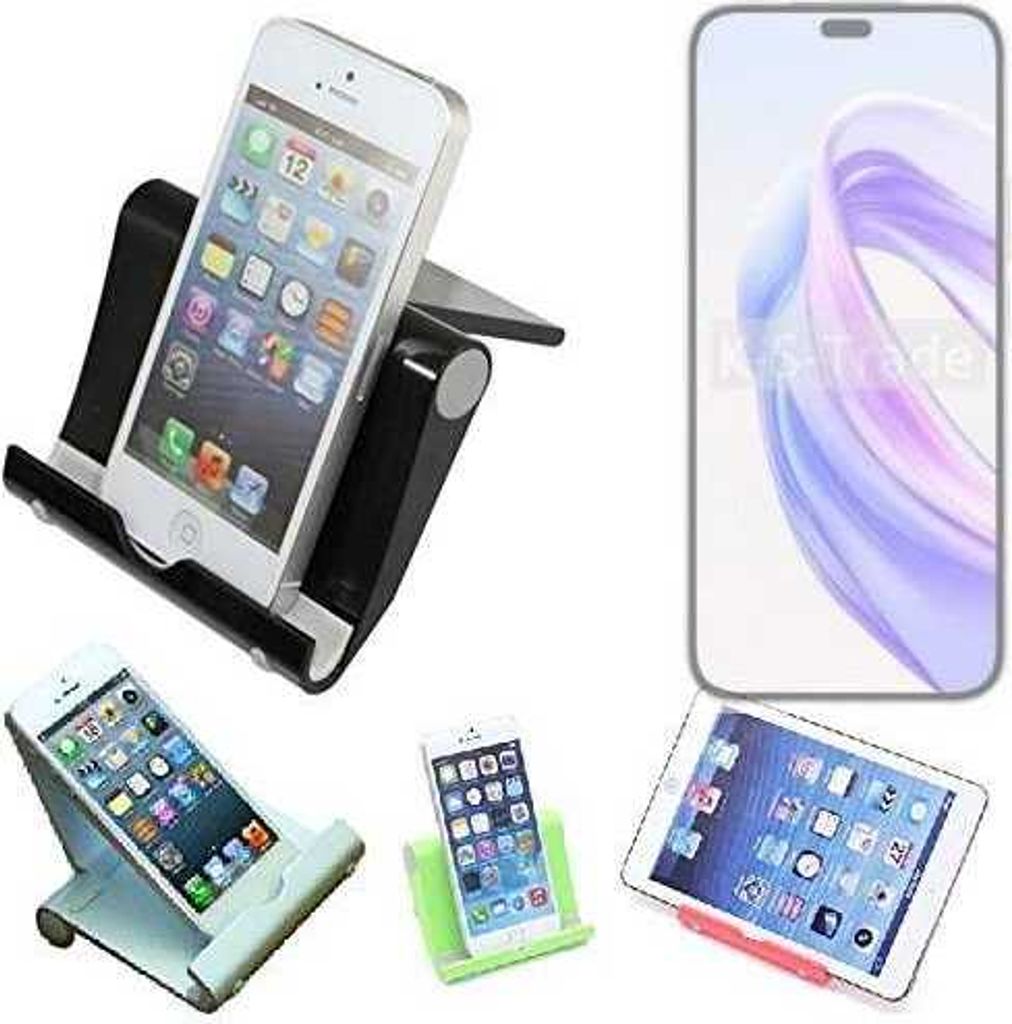 K-S-Trade Handy-Ständer kompatibel mit Honor X50i+ faltbarer Tischständer Smartphone Tablet Halterung Reise