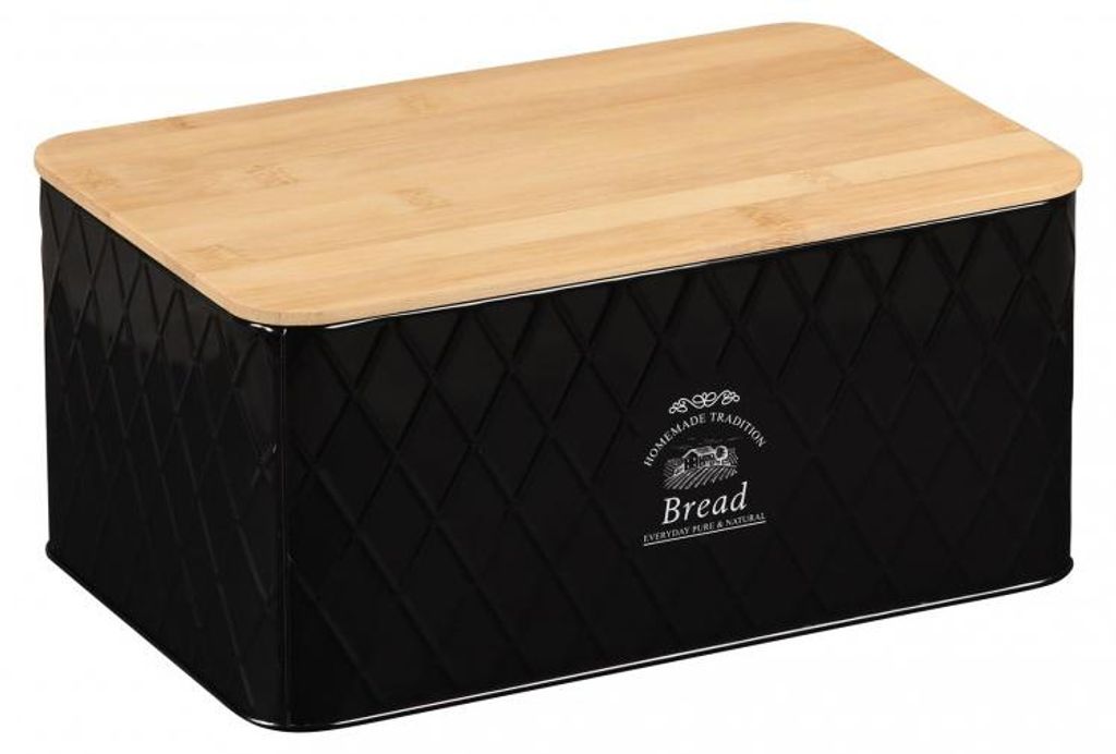 KESPER Brotkasten mit Schneidebrett 28 X 18 X 13 cm Schwarz Produktbild 