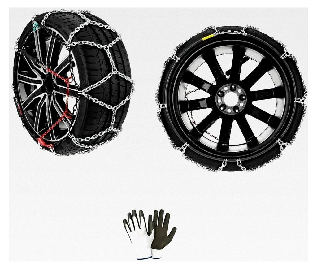 Schneeketten für Reifen 295/35-21, Felge 21 Zoll, Gruppe 26,5, 1 Paar Ketten für SUV, Lieferwagen, Wohnmobile und Geländewagen, kompakte Ketteng...