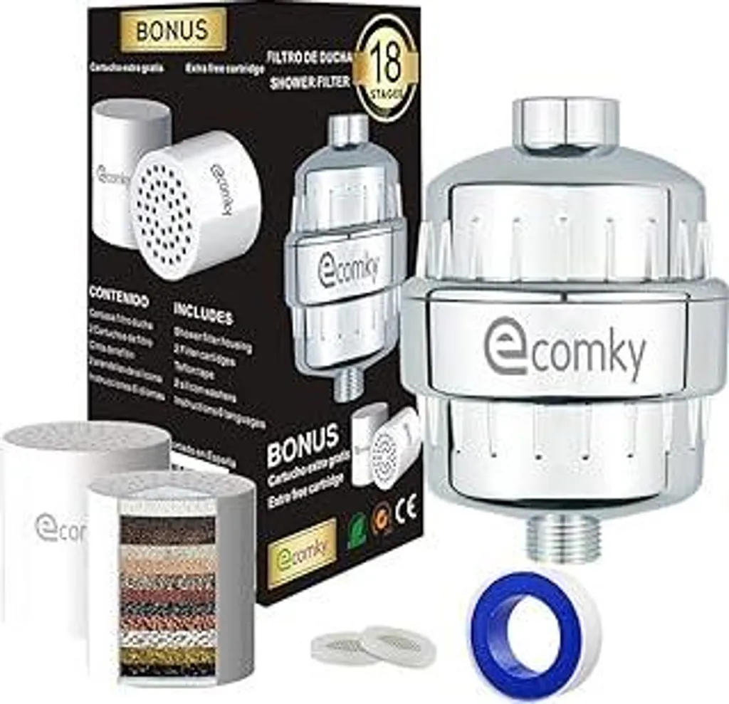 Ecomky Filtro Doccia Vitamina C | Soluzione Naturale Anti-Prurito