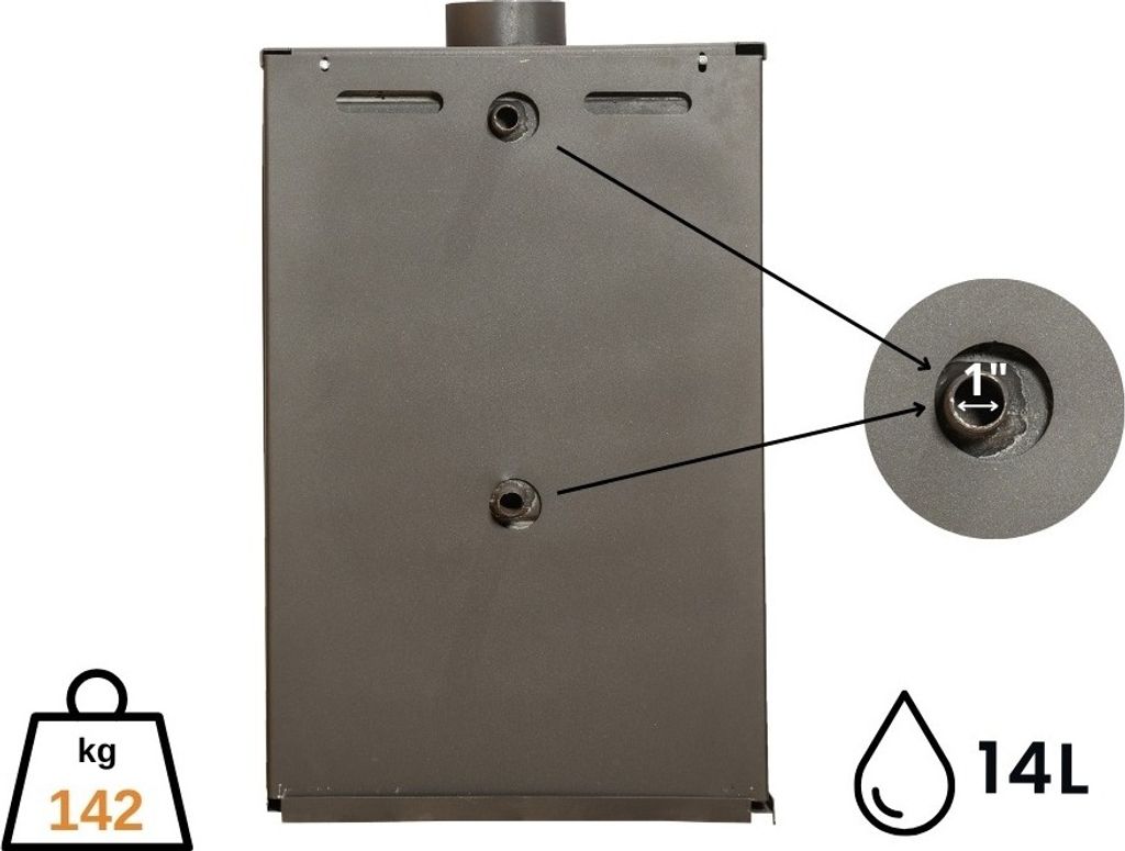 Kaminofen, Holzofen Wasserführend mit Backfach Balkan Produktbild 9