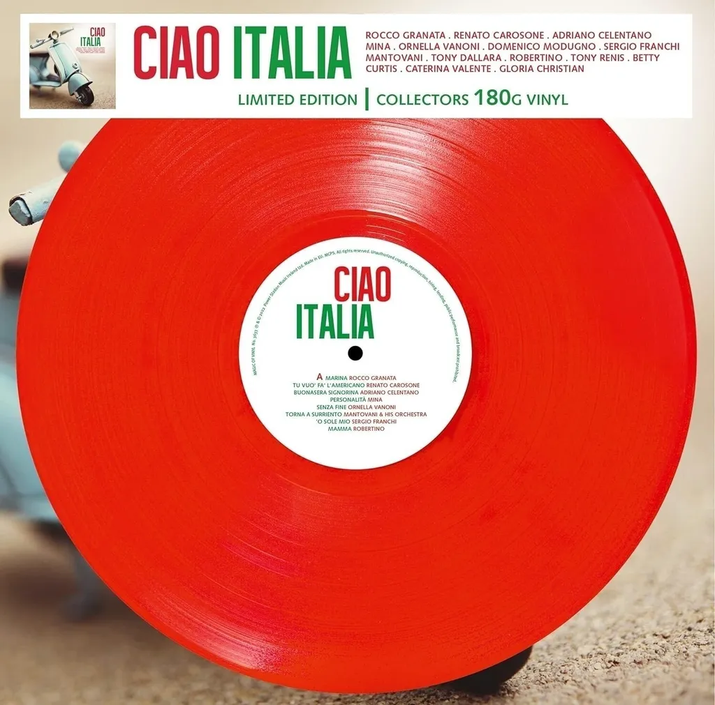 Vinyle Ciao Italia Rouge LP Édition Spéciale Musique Italienne de Qualité