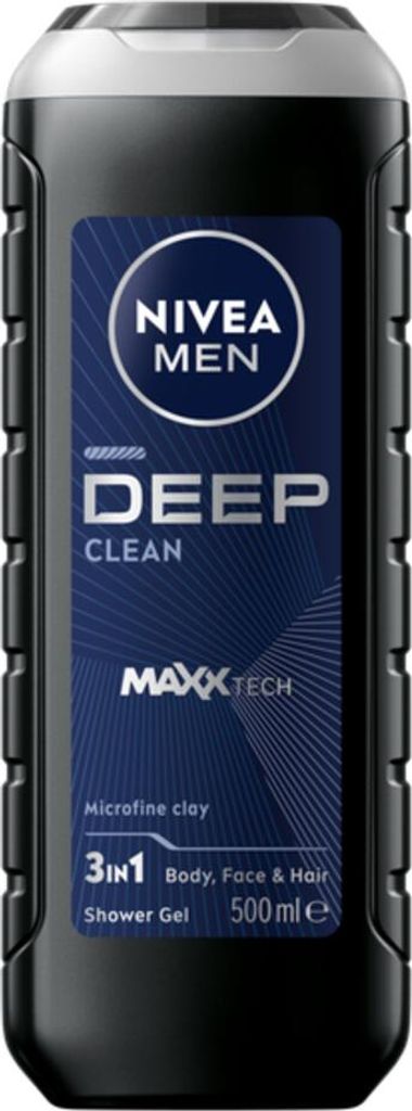 NIVEA MEN - Duschgel - Tiefenreinigung 3-in-1 - 500 ml - 1 Stück