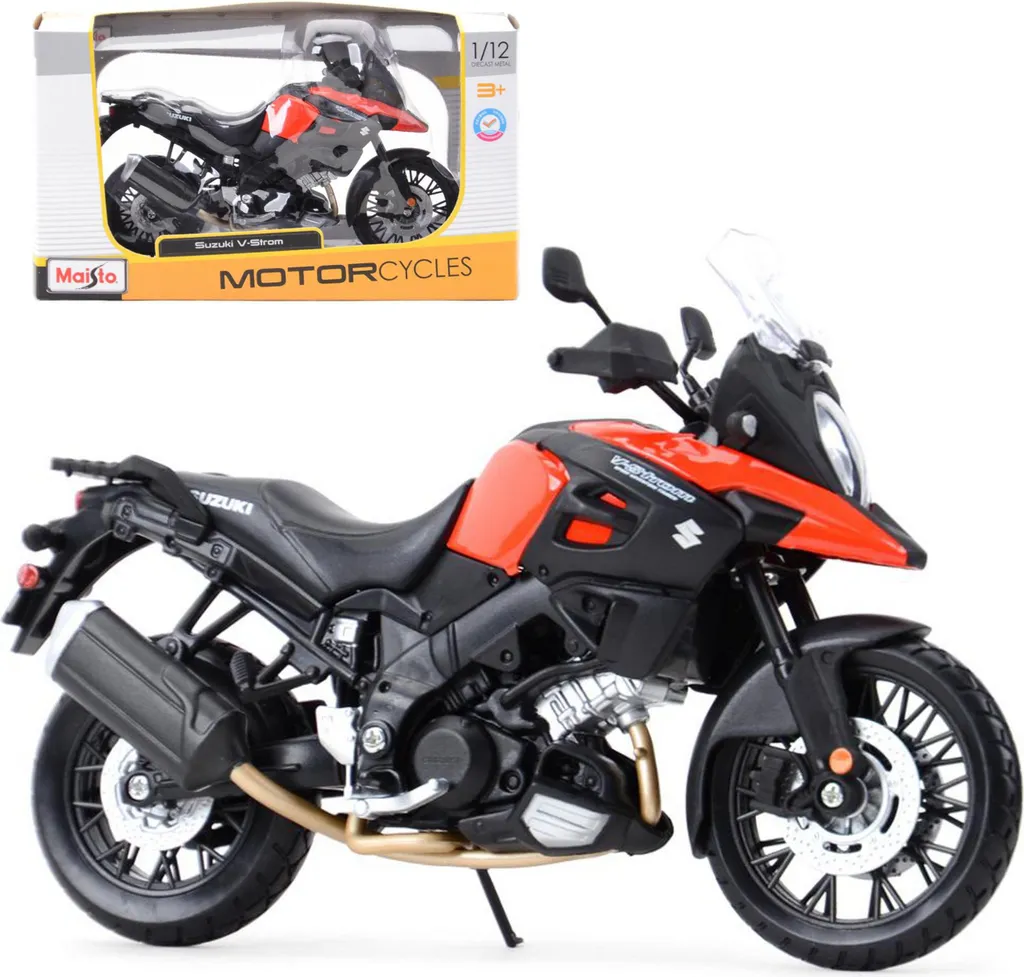 Modèle Réduit Suzuki V-Strom 1:12 Maisto - Pour Décoration de Bureau