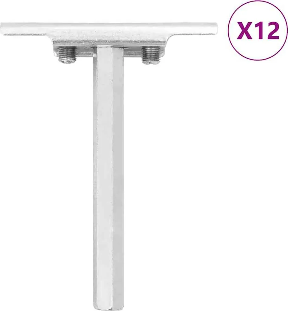 Fixation étagère invisible murale Ø12x100 mm en acier renforcé - 12x