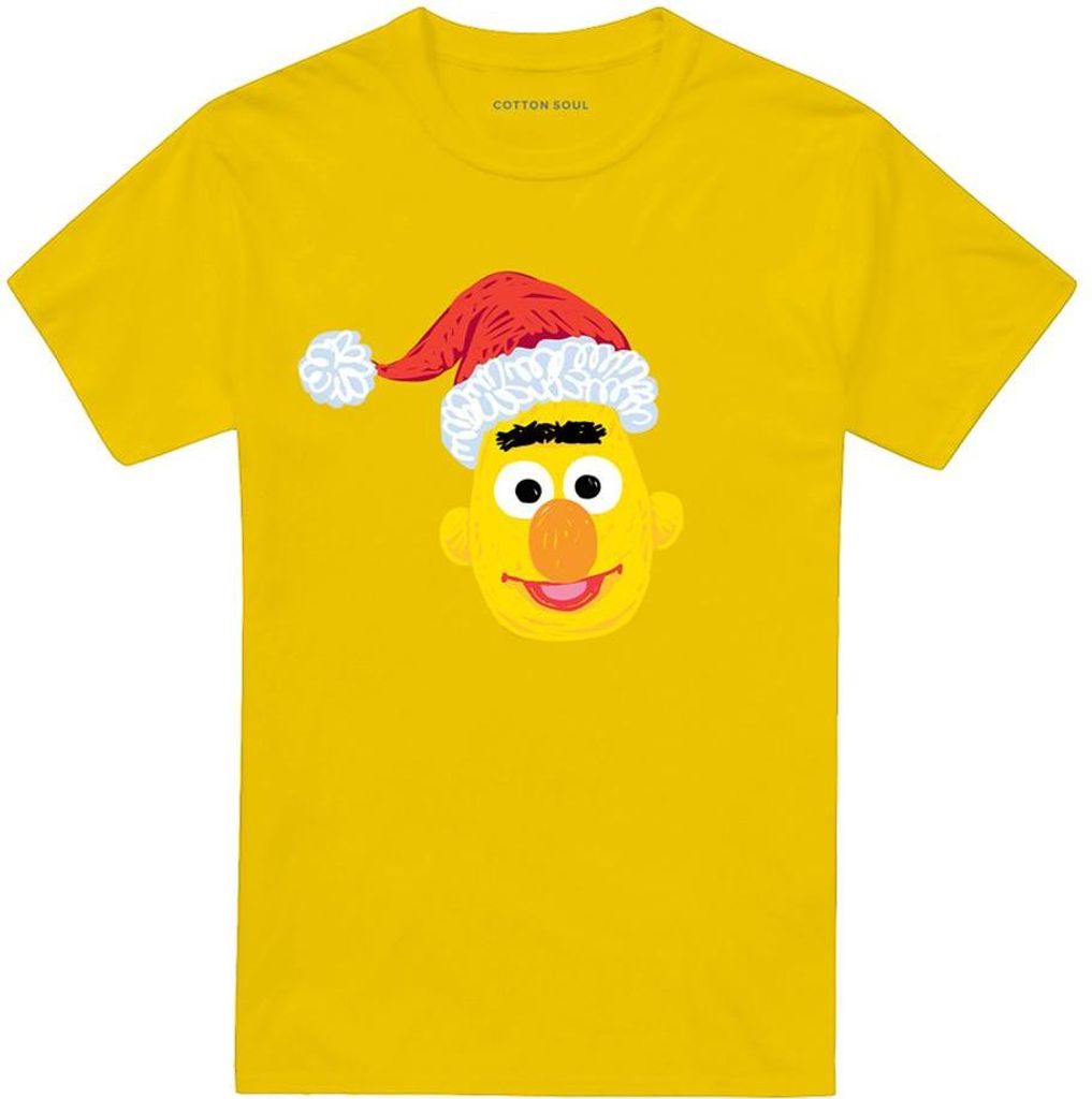 Sesame Street - T-Shirt für Herren/Damen Uni, weihnachtliches Design TV26646 (M) (Gelb)
