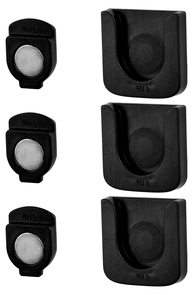 3er Set Fernbedienungshalter, Magnetische Wandhalterung zur Aufbewahrung Schwarz