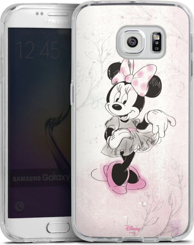 DeinDesign Handyhülle für Samsung Galaxy S6 Edge Silikon Hülle Case Smartphone Schutzhülle Disney Minnie Mouse Vintage