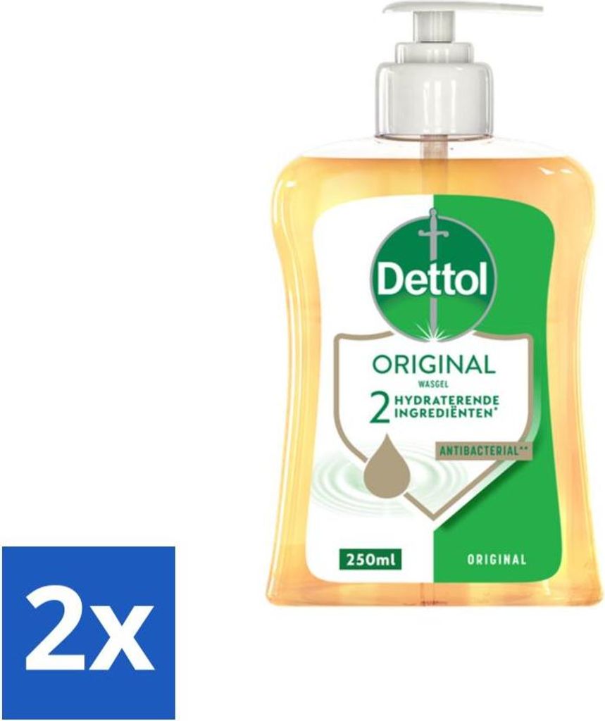 Dettol - Handseife - Original - Klassische Hygiene - 250 ml - Vorteilspack - 2 Stücke