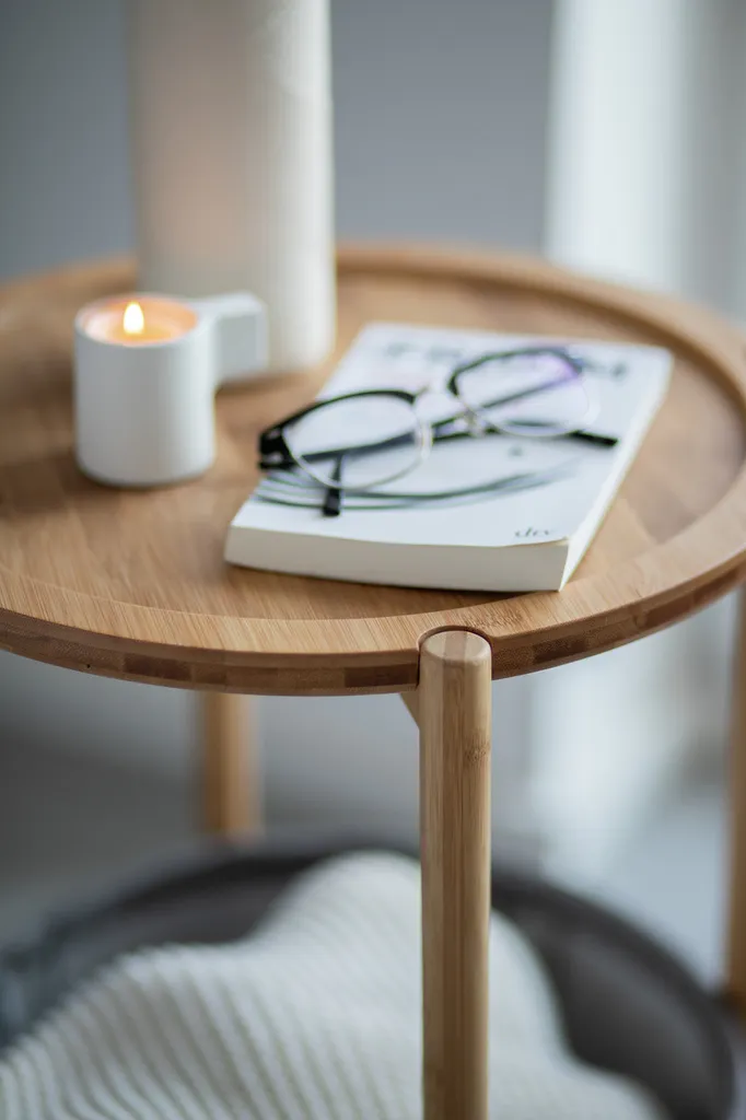 Table d'appoint WENKO Bahari en bambou, support idéal pour ordinateur - 9